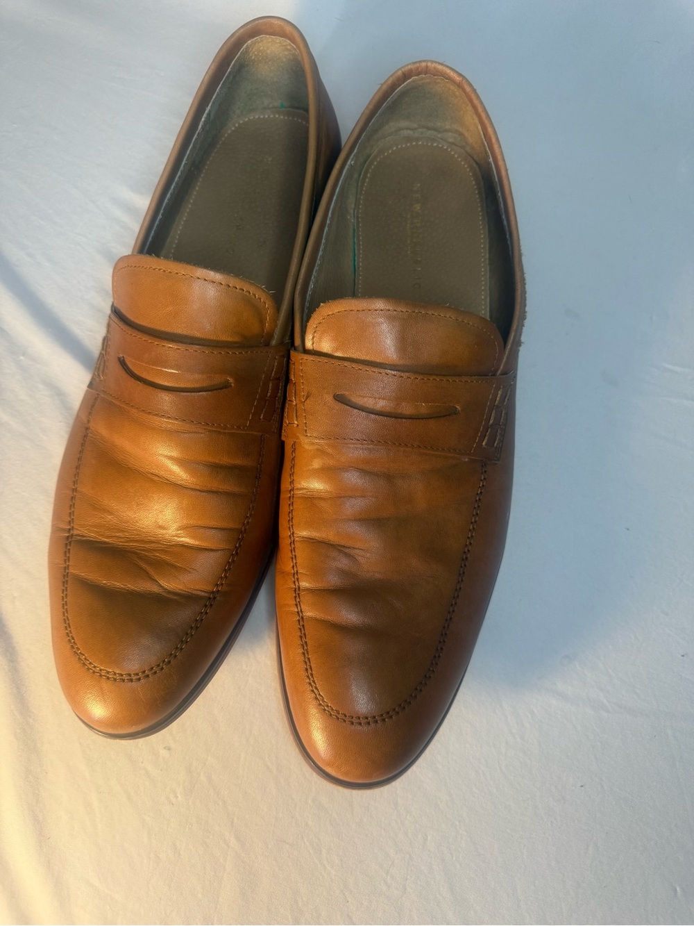 Men's Leather Penny Loafers in Tan